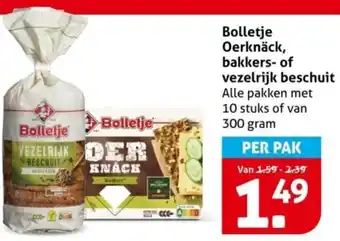 Hoogvliet Bolletje Oerknäck, bakkers of vezelrijk beschuit aanbieding