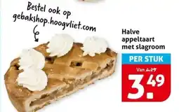 Hoogvliet Halve appeltaart met slagroom aanbieding