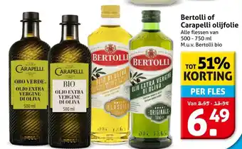Hoogvliet Bertolli of Carapelli olijfolie aanbieding