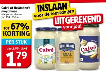 Hoogvliet Calvé of Hellmann's mayonaise aanbieding