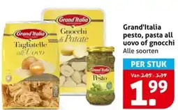 Hoogvliet Grand'Italia pesto, pasta all uovo of gnocchi aanbieding
