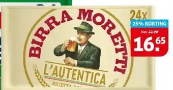 Hoogvliet Birra Moretti aanbieding