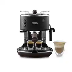 Bol.com De'Longhi Icona Vintage ECOV311.BK - Pistonmachine - Zwart/Bruin aanbieding