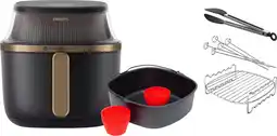 Coolblue Philips Airfryer XL 3000 Serie NA332/00 + Dubbellaagse kookset + Bakmeesterset aanbieding