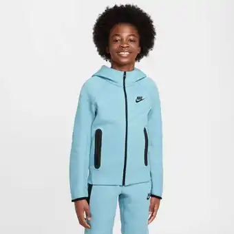 Foot Locker Nike Tech Fleece Hoodies Kinder - Blauw - Maat 122 - 128 CM - Poly Fleece aanbieding