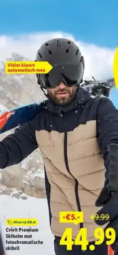 Lidl Skihelm met fotochromatische skibril aanbieding