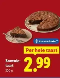 Lidl Brownie- taart aanbieding