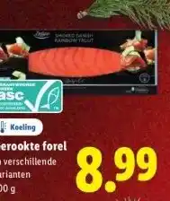 Lidl Gerookte forel In verschillende varianten aanbieding