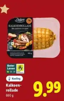 Lidl Kalkoen- rollade aanbieding
