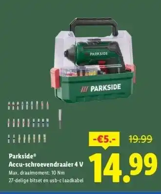 Lidl Parkside® Accu-schroevendraaier 4 V aanbieding
