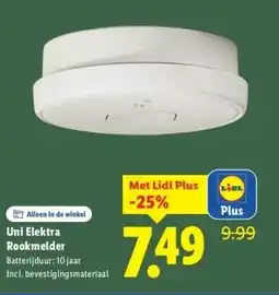 Lidl Uni Elektra Rookmelder aanbieding