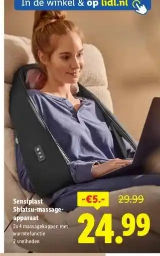 Lidl Sensiplast Shiatsu-massage- apparaat aanbieding