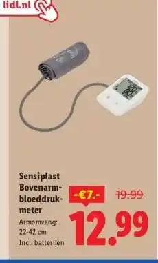 Lidl Sensiplast Bovenarm- bloeddruk-meter aanbieding