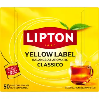 Dekamarkt Lipton Thee yellow tea kop 50zk aanbieding