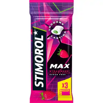 Dekamarkt Stimorol Kauwgom max strawb. lime 3 st aanbieding