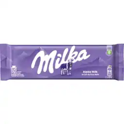 Dekamarkt Milka Chocoladereep alpenmelk aanbieding