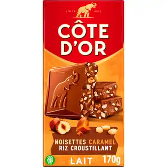 Dekamarkt Côte d'Or Chocoladereep hazelnoot karamel aanbieding