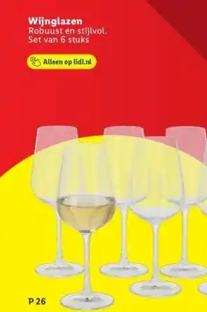 Lidl Wijnglazen aanbieding