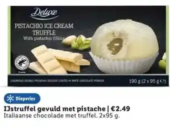 Lidl IJstruffel gevuld met pistache aanbieding
