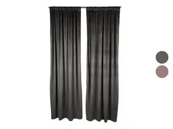Lidl LIVARNO Velours gordijnen 135 x 254 cm aanbieding