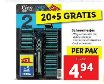 Lidl Cien Men Scheermesjes aanbieding