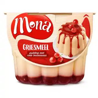 Dekamarkt Mona Pudding griesmeel met rode bessensaus aanbieding