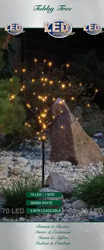 Pets Place Anna's Collection Tobby Boom Met Led Verlichting - Verlichting - 100 cm Warm Wit 70 led aanbieding