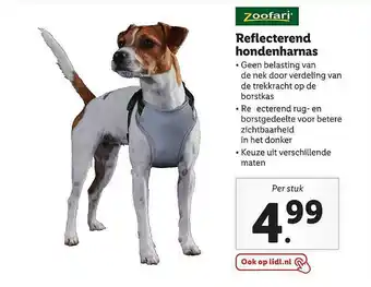 Lidl Zoofari Reflecterend Hondenharnas aanbieding