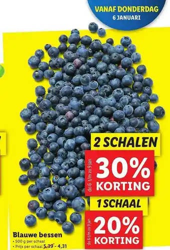 Lidl Blauwe Bessen 20% - 30% Korting aanbieding