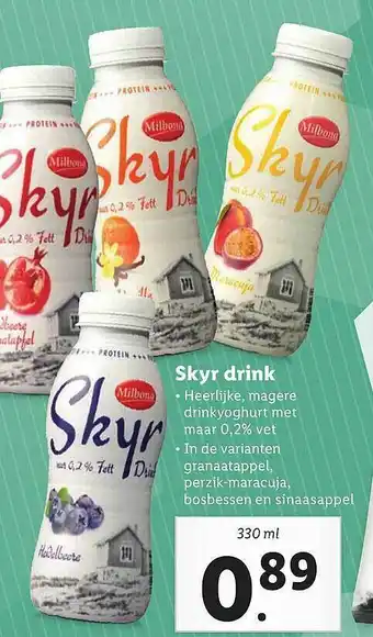 Lidl Milbona Skyr Drink aanbieding