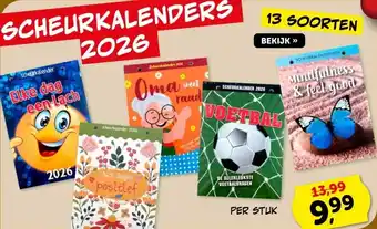 Boekenvoordeel SCHEURKALENDERS 2026 aanbieding