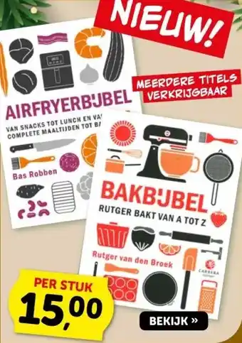 Boekenvoordeel MEERDERE TITELS VERKRIJGBAAR AIRFRYERBJBEL BAKBYBEL aanbieding