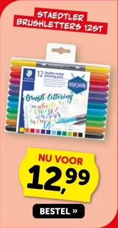 Boekenvoordeel STAEDTLER BRUSHLETTERS 12ST aanbieding