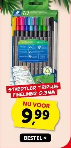 Boekenvoordeel STAEDTLER TRIPLUS FINELINER 0.3MM aanbieding