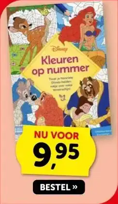 Boekenvoordeel Disney Kleuren op nummer aanbieding