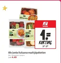Jumbo Alle Jumbo Italiaanse maaltijdpakketten aanbieding