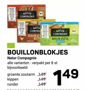 Ekoplaza Bouillonblokjes Natur Compagnie aanbieding