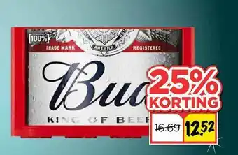 Vomar Voordeelmarkt Bud King Of Beer 25% Korting aanbieding