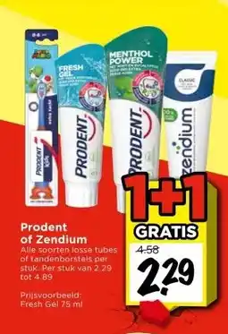 Vomar Voordeelmarkt Prodent of Zendium aanbieding