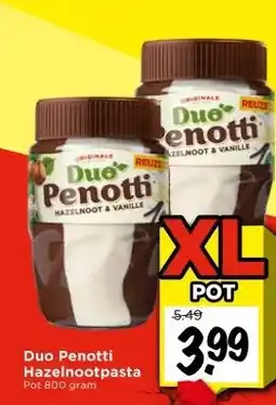 Vomar Voordeelmarkt Duo Penotti Hazelnootpasta aanbieding