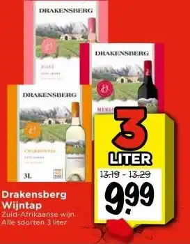 Vomar Voordeelmarkt Drakensberg Wijntap Zuid-Afrikaanse wijn. aanbieding