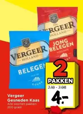 Vomar Voordeelmarkt Vergeer Gesneden Kaas aanbieding