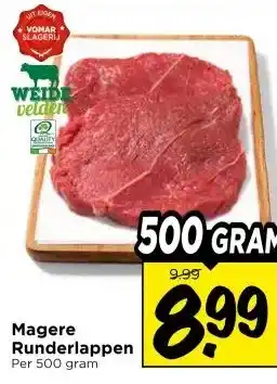 Vomar Voordeelmarkt Magere Runderlappen aanbieding