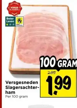 Vomar Voordeelmarkt Versgesneden Slagersachter- ham aanbieding