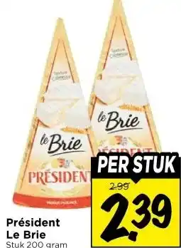 Vomar Voordeelmarkt Président Le Brie aanbieding