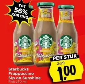 Vomar Voordeelmarkt Starbucks Frappuccino Sip on Sunshine aanbieding