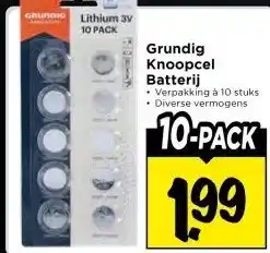 Vomar Voordeelmarkt Grundig Knoopcel Batterij aanbieding