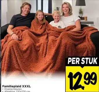Vomar Voordeelmarkt Familieplaid XXXL aanbieding