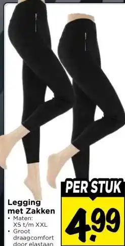 Vomar Voordeelmarkt Legging met Zakken aanbieding