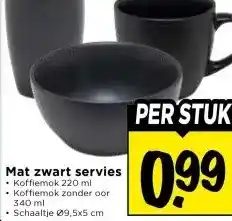 Vomar Voordeelmarkt Mat zwart servies aanbieding